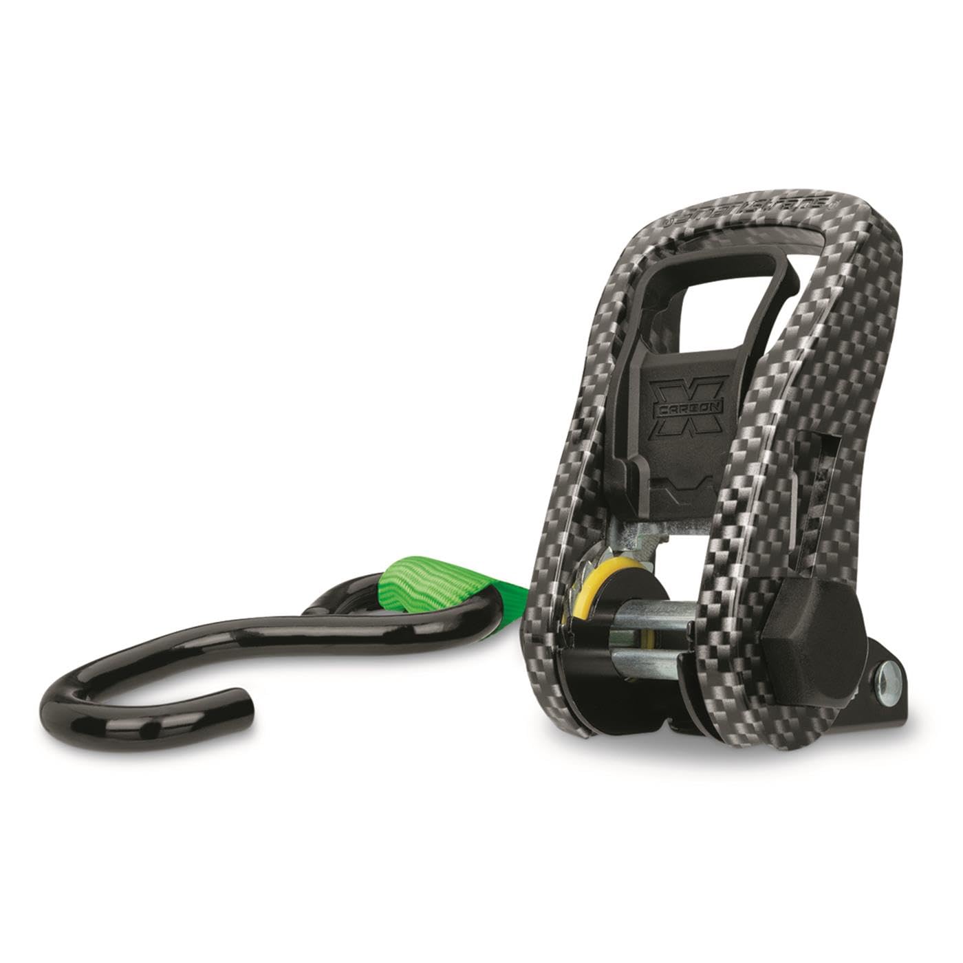 CarbonX SmartStrap Premium Ratchet Tie-Downs - 14ft.L, 4-Pack, 1,500-Lb. Breaking Strength, Green, Model Number 245