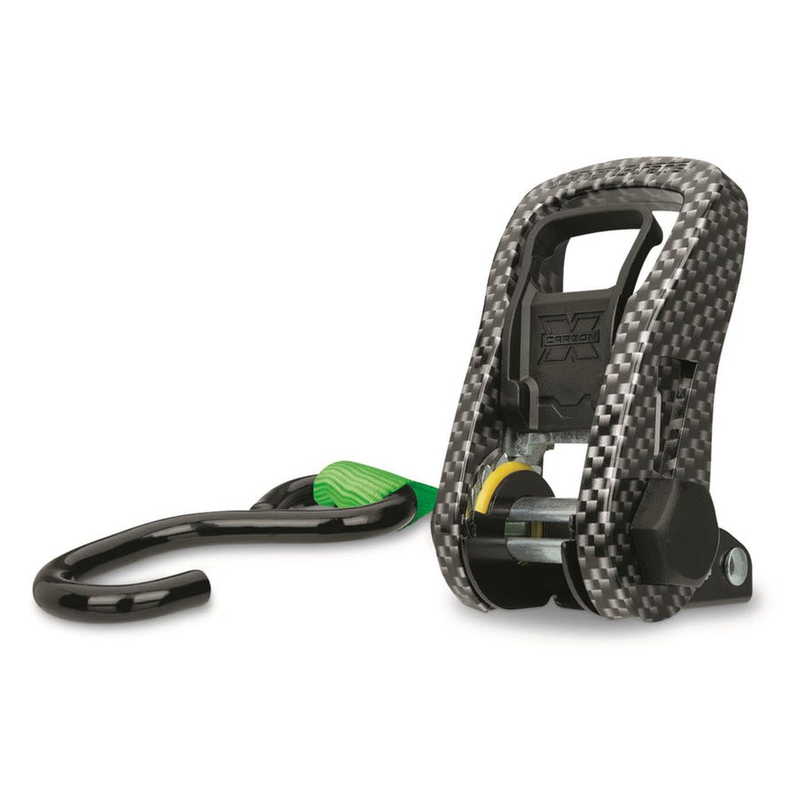 CarbonX SmartStrap Premium Ratchet Tie-Downs - 14ft.L, 4-Pack, 1,500-Lb. Breaking Strength, Green, Model Number 245