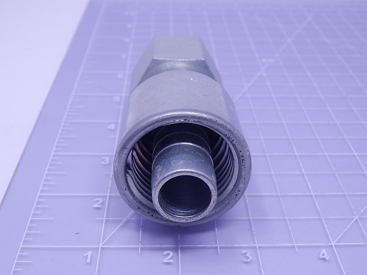 Gates MegaCrimp 12G-14FJX Couplings, Female JIC 37 Flare Swivel, Zinc Plated Carbon Steel, 3.81", 3/4" ID (G25170-1214)