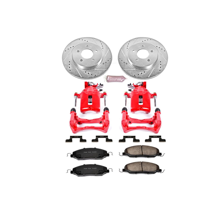 Power Stop 1-Click Performance Brake Kit KC1384 with Caliper For Ford Mustang 2005-2011 [Vehicle Specific]