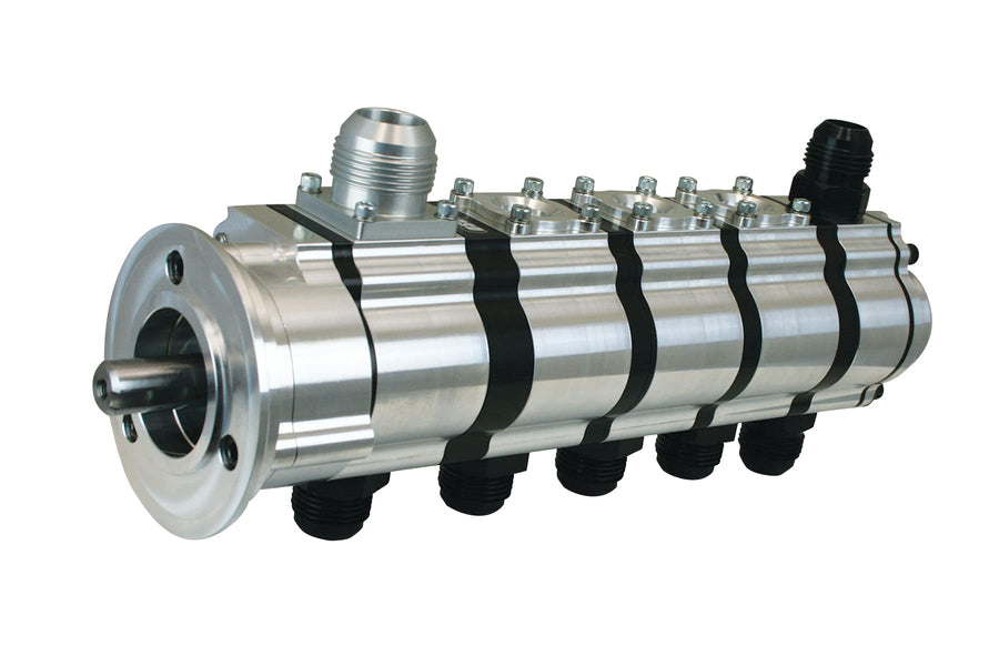 5 Stage Moroso Tri Lobe Dry Sump Oil Pump, V-Band Mount, Use w/Alston Front Drive, Reverse Rotation