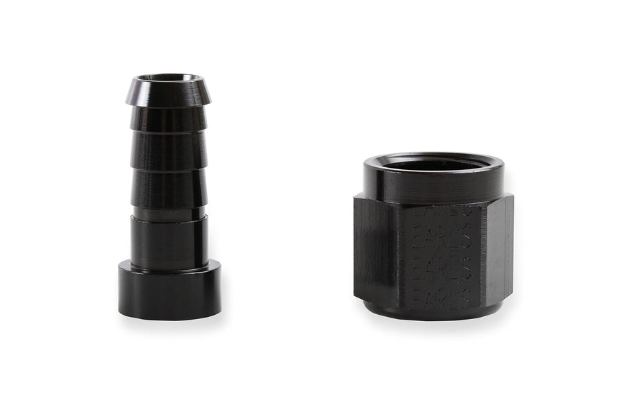 Auto-Crimp Hose End Earl's AT700106ERL - Straight - Size -6 - Black