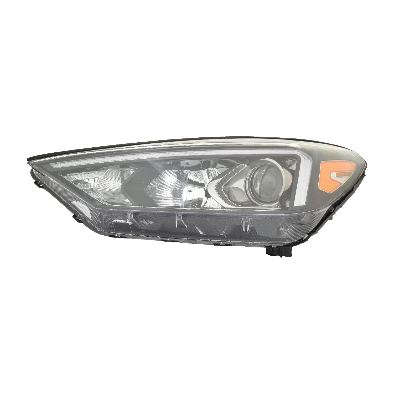 For Hyundai Tucson 19-21 Headlight with LED Position Light Halogen without Logo Driver Side CAPA | DOT Certified 92101-D3650 | HY2502235C ACK