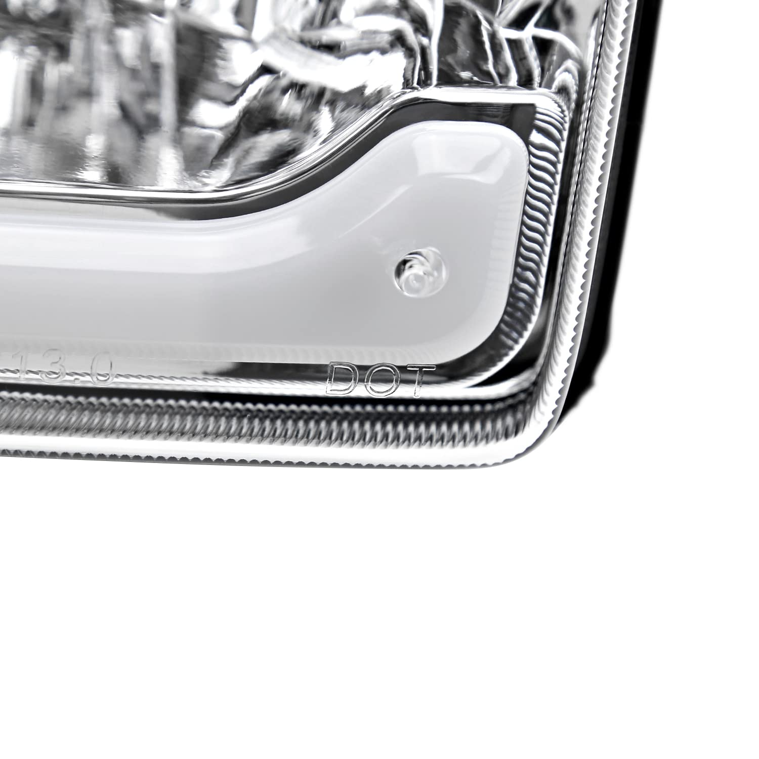 Chrome LED Tube Headlights SPEC-D TUNING Compatible with 2001-2011 Ford Ranger, Left + Right Pair Headlamps Assembly