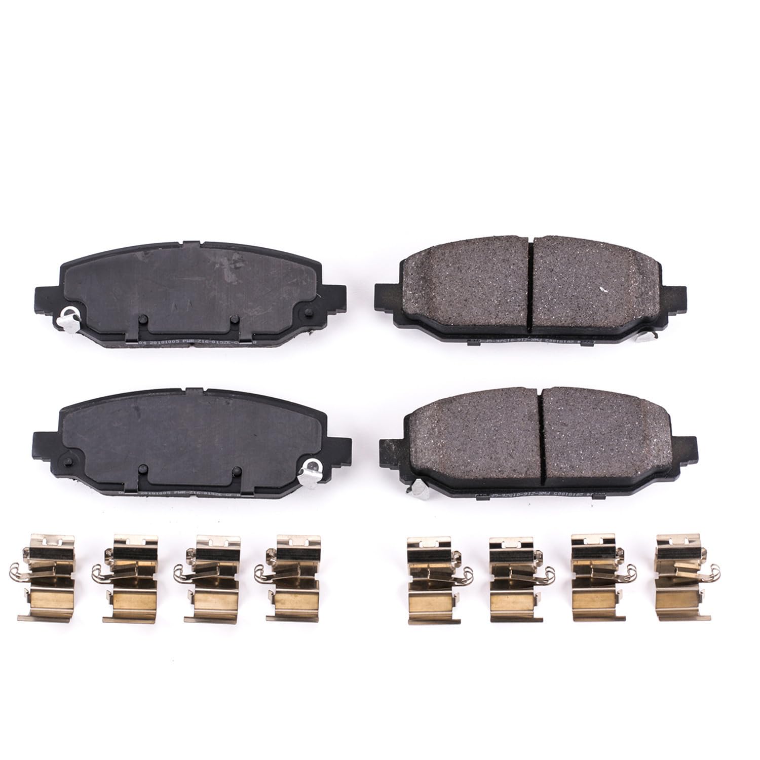 Rear Brake Kit Power Stop For Jeep Wrangler 2018-25 - Ceramic Brake Pads With Installation Hardware, 17-6004