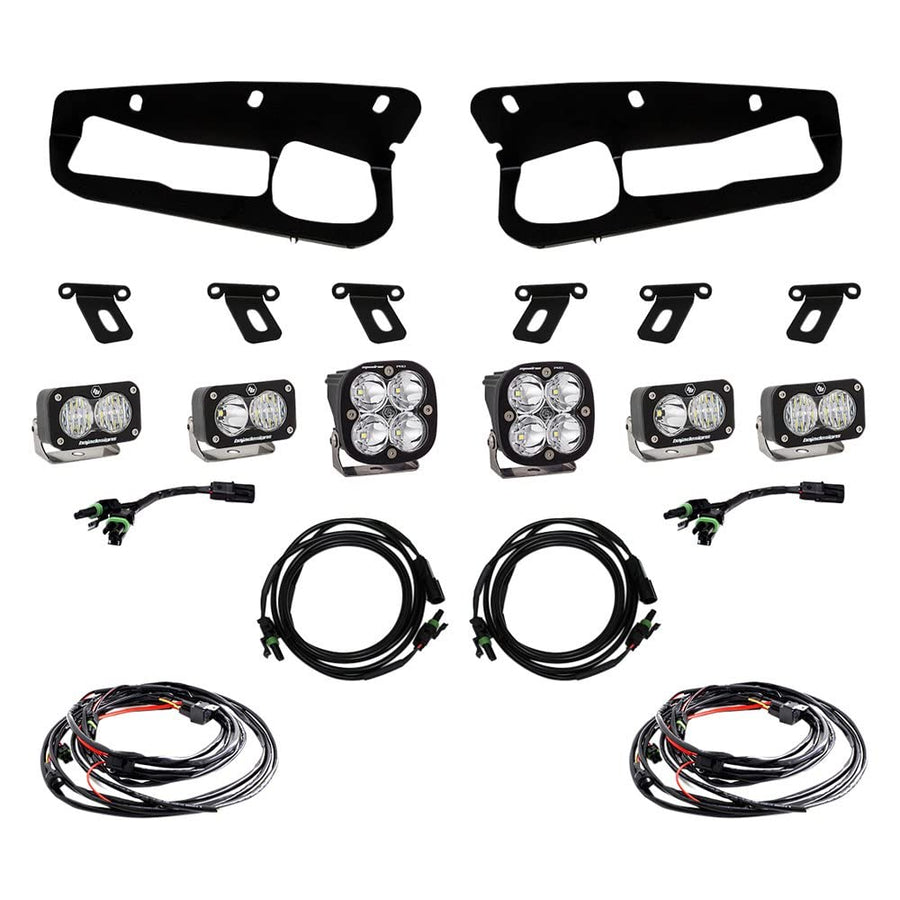 Squadron Pro/S2 Sport Baja Designs Fog Pocket Kit - '21-22 Bronco (Multi-Pattern; Clear; Toggle Wiring)