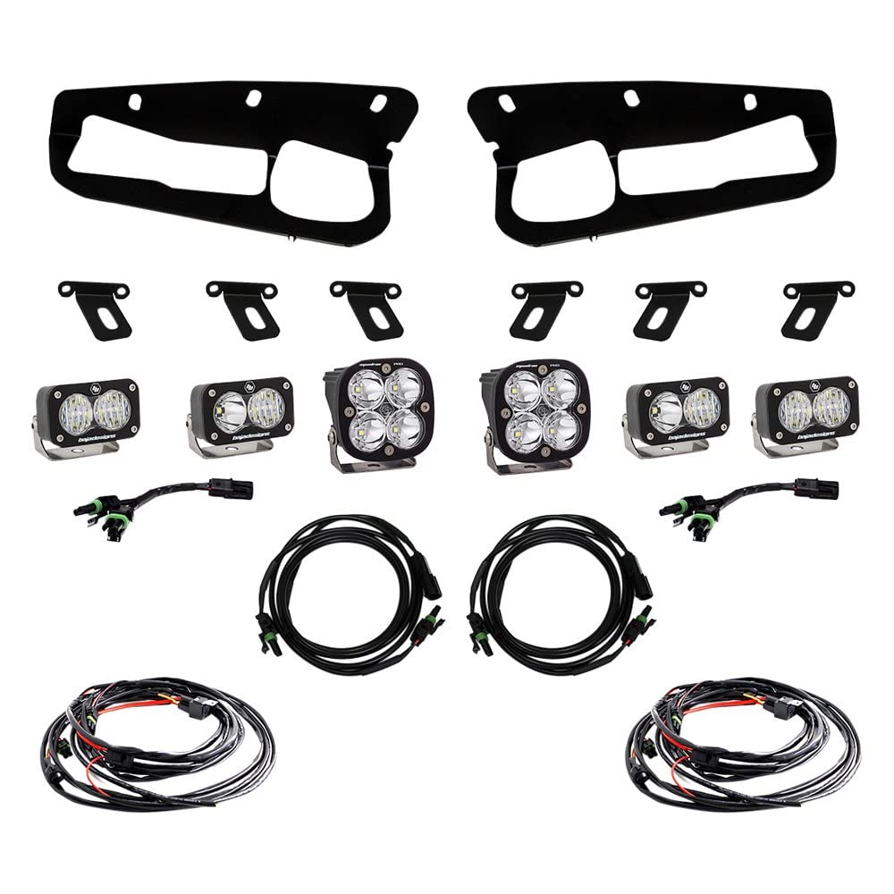 Squadron Pro/S2 Sport Baja Designs Fog Pocket Kit - '21-22 Bronco (Multi-Pattern; Clear; Toggle Wiring)