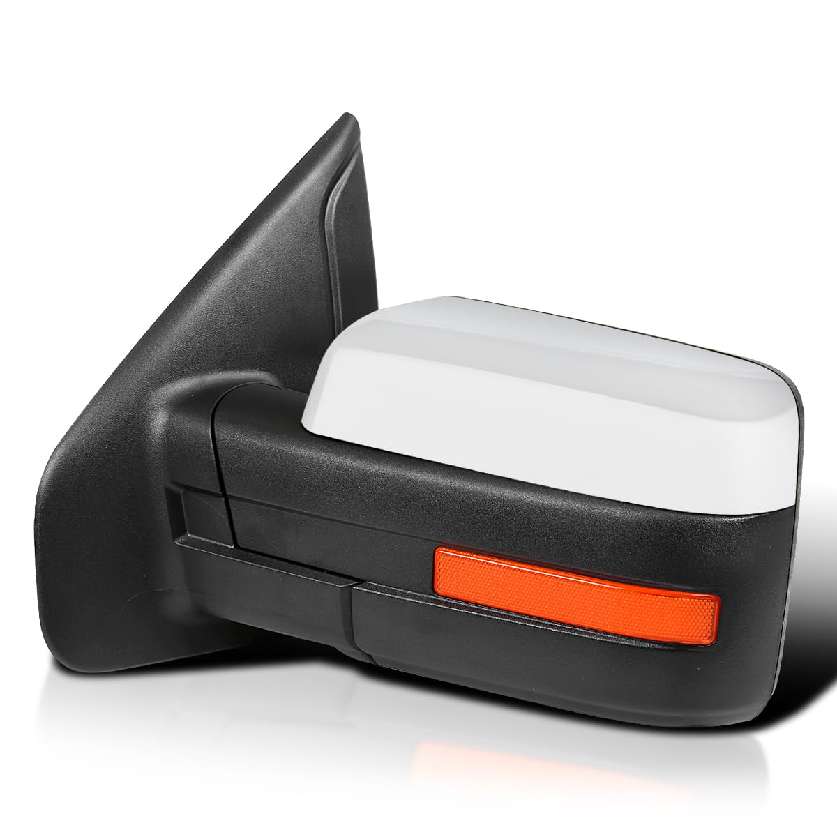 Left Driver Side Power Heated Chrome Mirror w/LED Signal + Puddle Light SPEC-D TUNING Compatible with 2007-2014 Ford F150 F-150 Truck