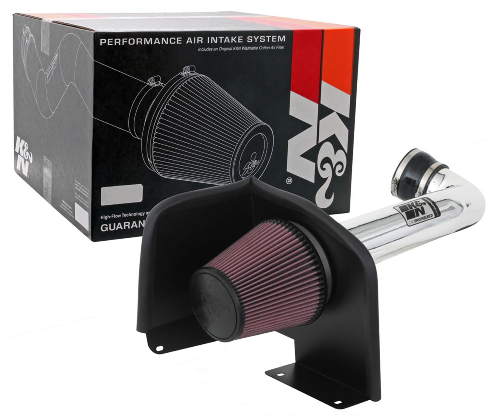 K&N Cold Air Intake System: High-Flow Air Filter, Towing & Increase Performance: Compatible with 2009-2014 Chevy/GMC/Cadillac Silverado, Suburban, Tahoe, Sierra, Yukon, Escalade, Avalanche, 77-3070KP