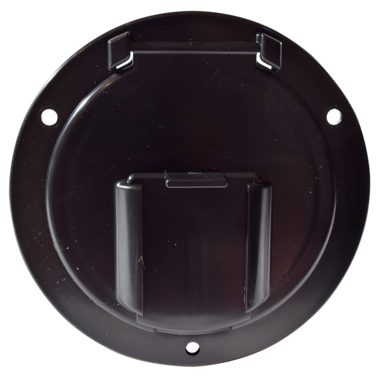 Medium Round Valterra A10-2137BKVP Black Cable Hatch