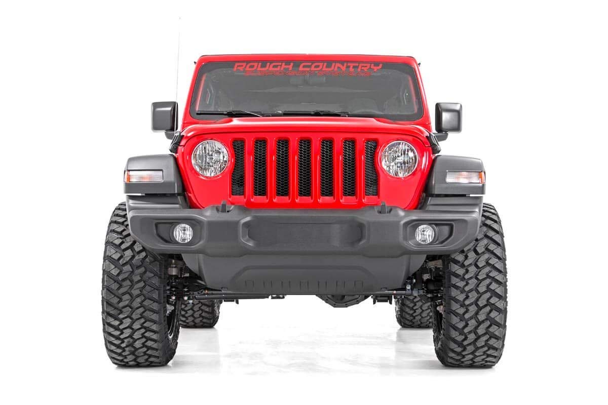 2.5" Rough Country Lift Kit w/ V2 Shocks for Jeep Wrangler JL Unlimited (2018-2023) 4-Door (Non-Rubicon Models) - Fits up to 35" Tires