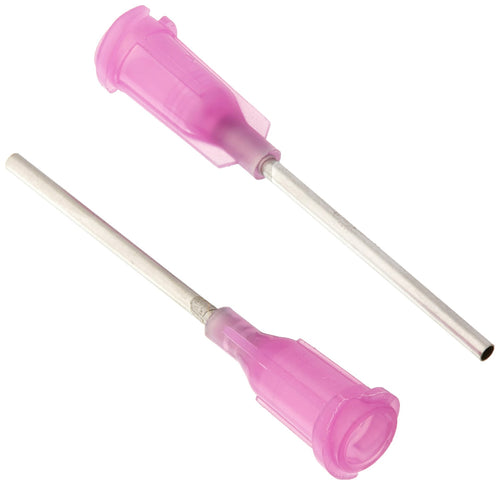 Weller 1" Long Stainless Steel KDS161P 16 Gauge Needle with Plastic Purple Hub, .053" I.D and .064" O.D (50 Pack)