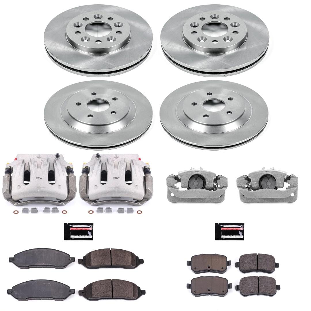 Power Stop Replacement KCOE2828 Autospeciality Front and Rear Caliper Kit- OE Rotors, Ceramic Brake Pads, Calipers
