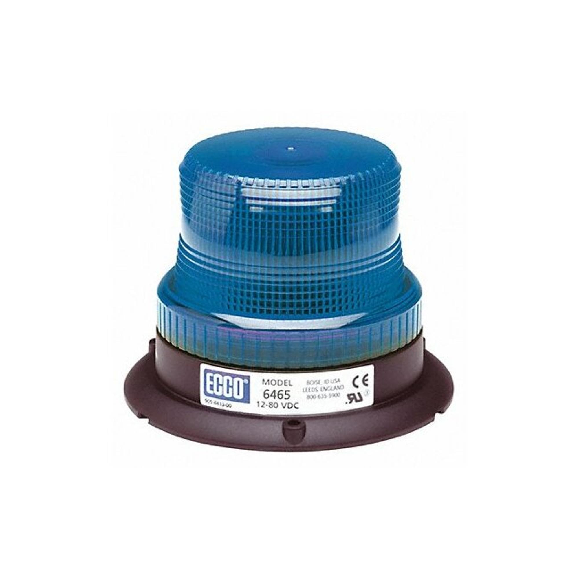 Ecco 6465b Safety Group Led Beacon: Low Profile, 12-80vdc, Pulse8 Flash, Blue