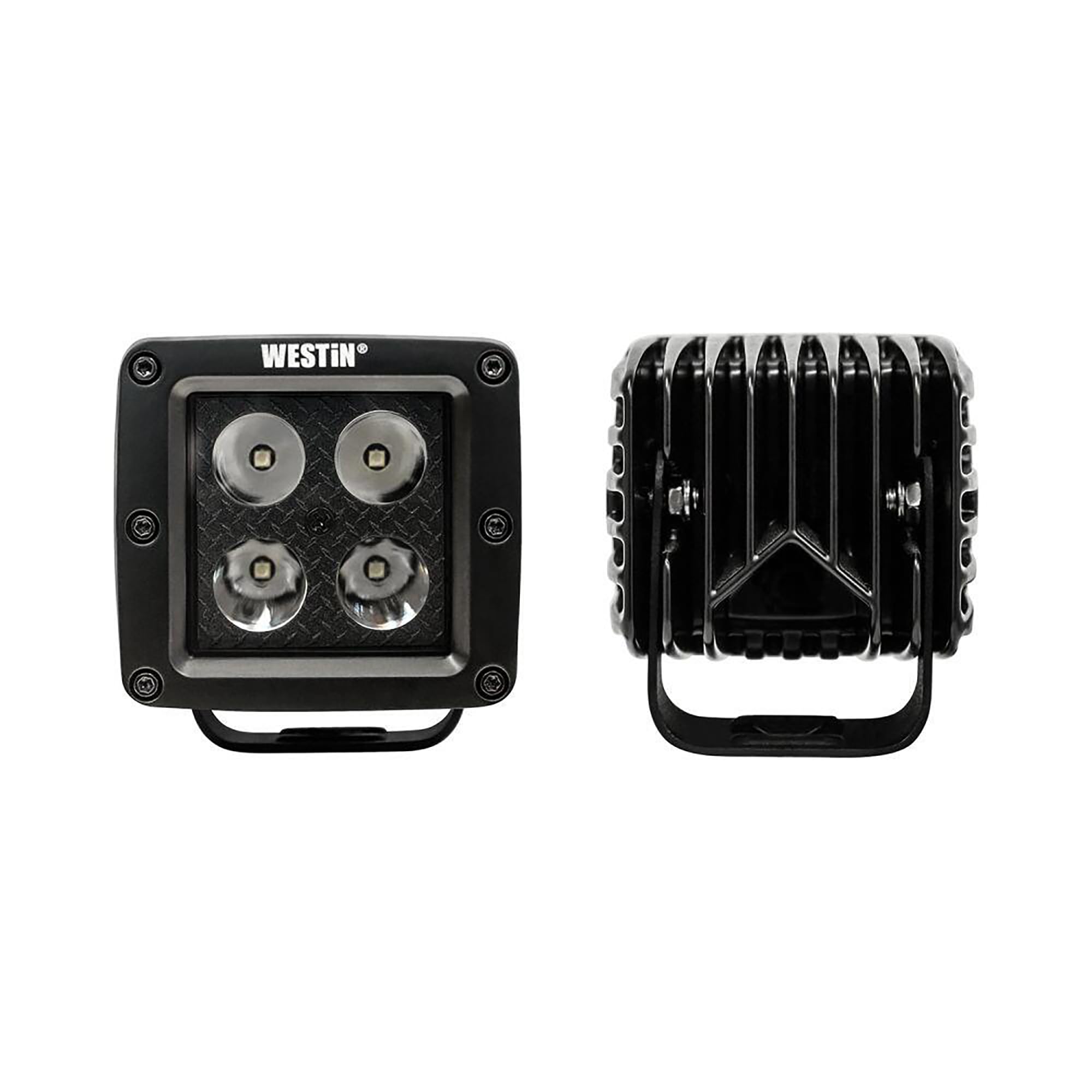 HyperQ B-FORCE LED Westin 09-12205B-PR Auxiliary Lights Flood Beam 3.2x3 in. 5W (Set of 2)