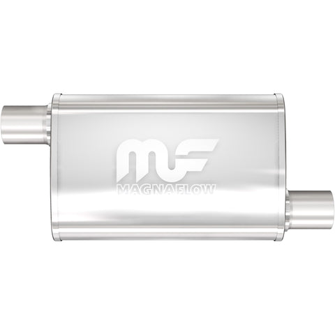 Performance MagnaFlow Exhaust Muffler 11239: 4 x 9in., Oval, Straight-Through