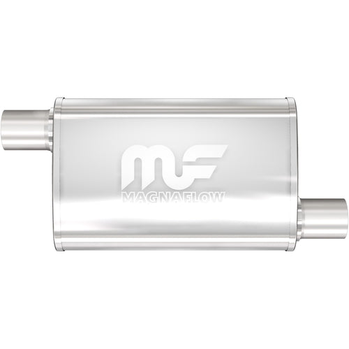 Performance MagnaFlow Exhaust Muffler 11239: 4 x 9in., Oval, Straight-Through