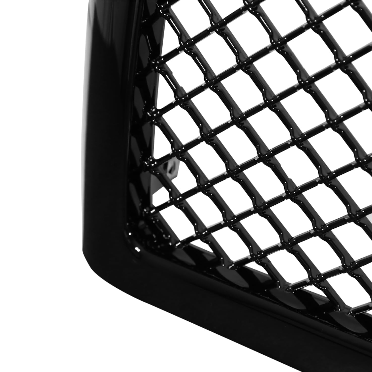 Honeycomb Mesh Front Bumper Hood Grille Spec-D Tuning Glossy Black Compatible with 1994-2001 Dodge Ram 1500 2500 3500