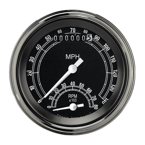 Classic Instruments Ultimate Speedometer TR20SLF with Built-in Tach 3 3/8"" Traditional