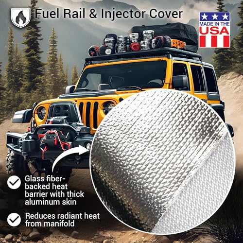 Fuel Rail & Injector Cover Kit DESIGN ENGINEERING for Jeep (1997-2004, 4.0L Engine) - Our Accessories Reduce Vapor Lock & Keep Fuel Injectors & Rails Cooler