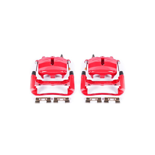 Power Stop S4860 Front Pair of High-Temp Red Powder Coated Calipers for Ford F-150 2004-2005 [Model Specific]