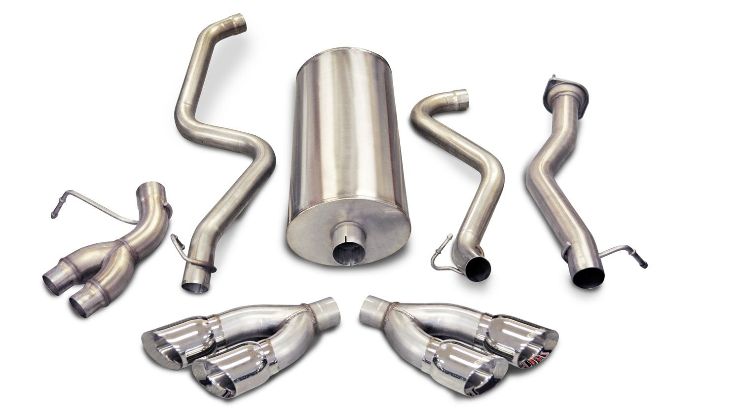 Pro Series CORSA 14893 Split Side Exit Catback Exhaust System with Twin Side Swept 4" Tips