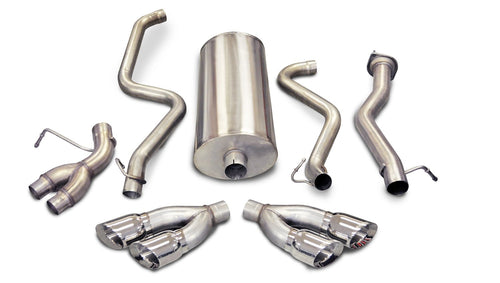 Pro Series CORSA 14893 Split Side Exit Catback Exhaust System with Twin Side Swept 4" Tips