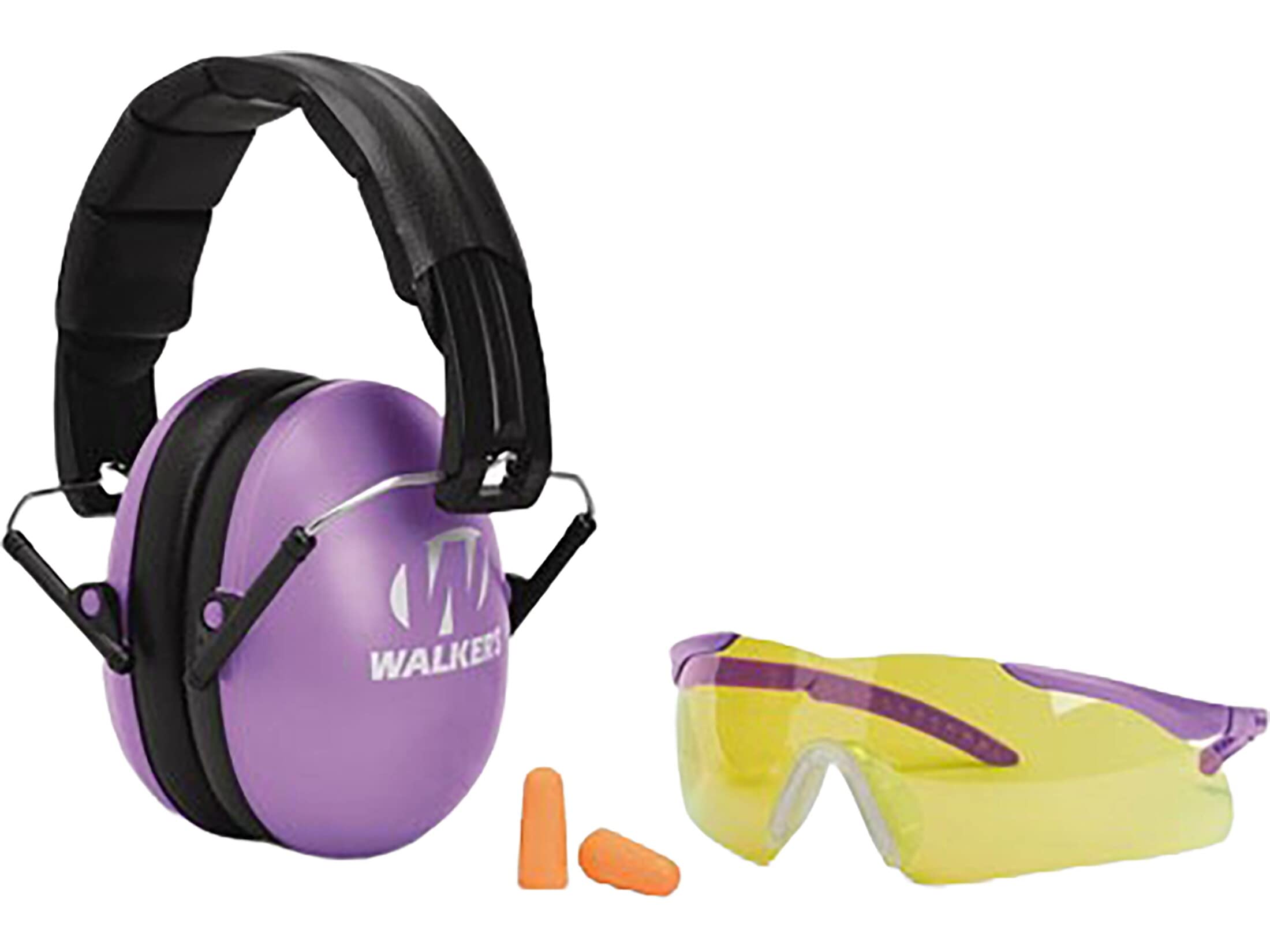 Walker's Passive muff and Women's Youth Glasses combo, Purple