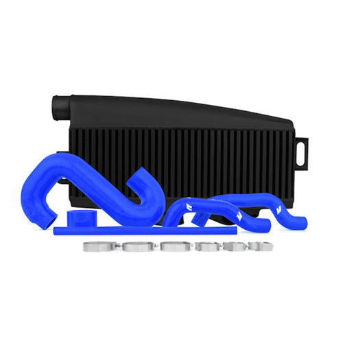 Mishimoto Top-Mount Intercooler MMTMIC-WRX-01BKBL Fits Subaru WRX/STI 2001-2007 Black Cooler, Blue Hose
