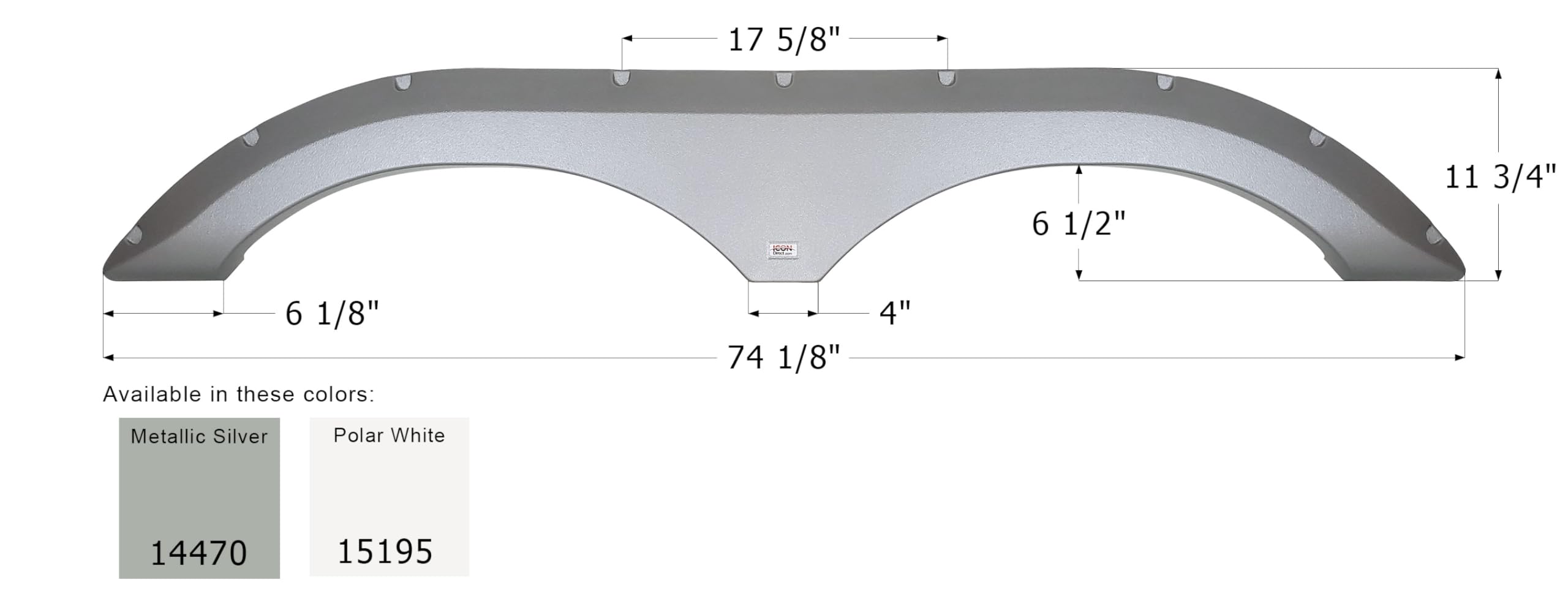 Fender Skirt ICON 14470, Tandem, Frontier, FS4470, Metallic Silver