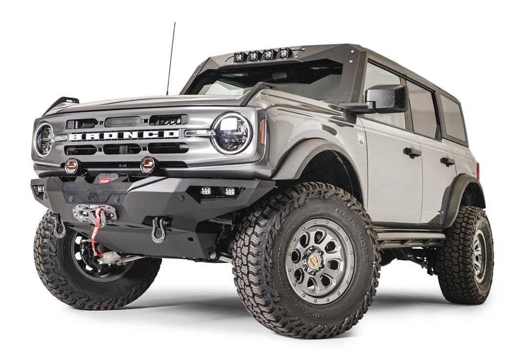 Fab Fours FB21-F5251-1 Front Winch Lifestyle Bumper fits 21-23 Ford Bronco - 2 Stage Black Powder Coated - w/No Guard