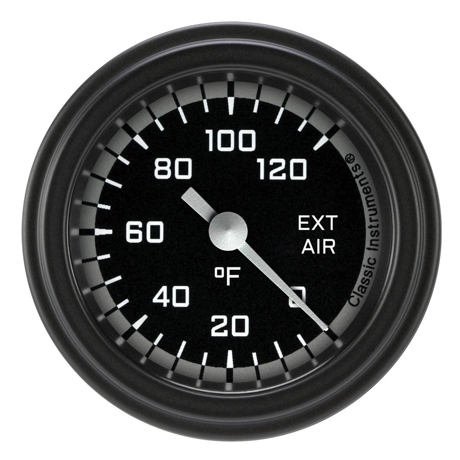 Classic Instruments AX199GBLF Gray AutoCross 2-1/8" External Air Temperature Gauge