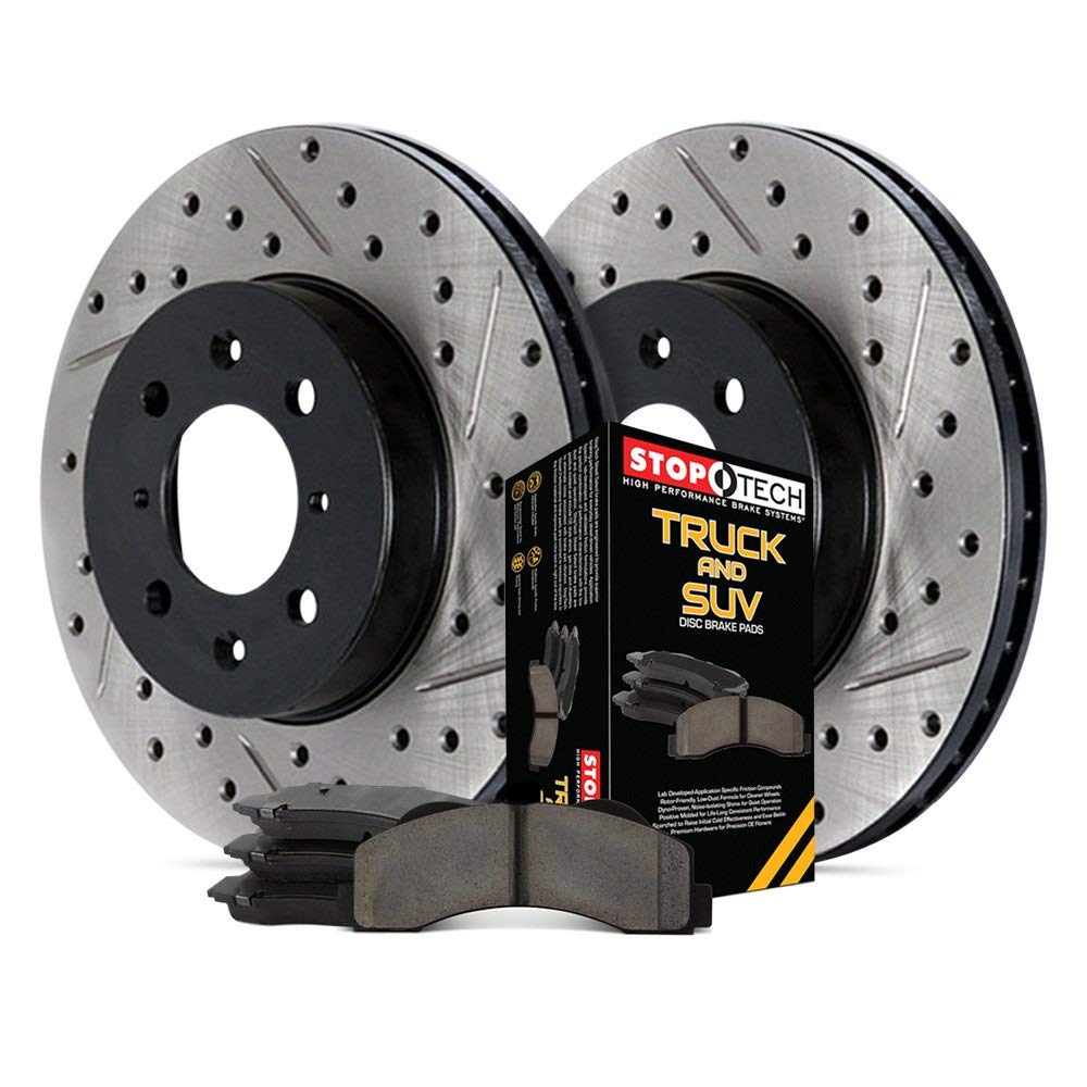 Truck Axle Pack Stoptech Drilled and Slotted, Rear Brake Kit 971.66510