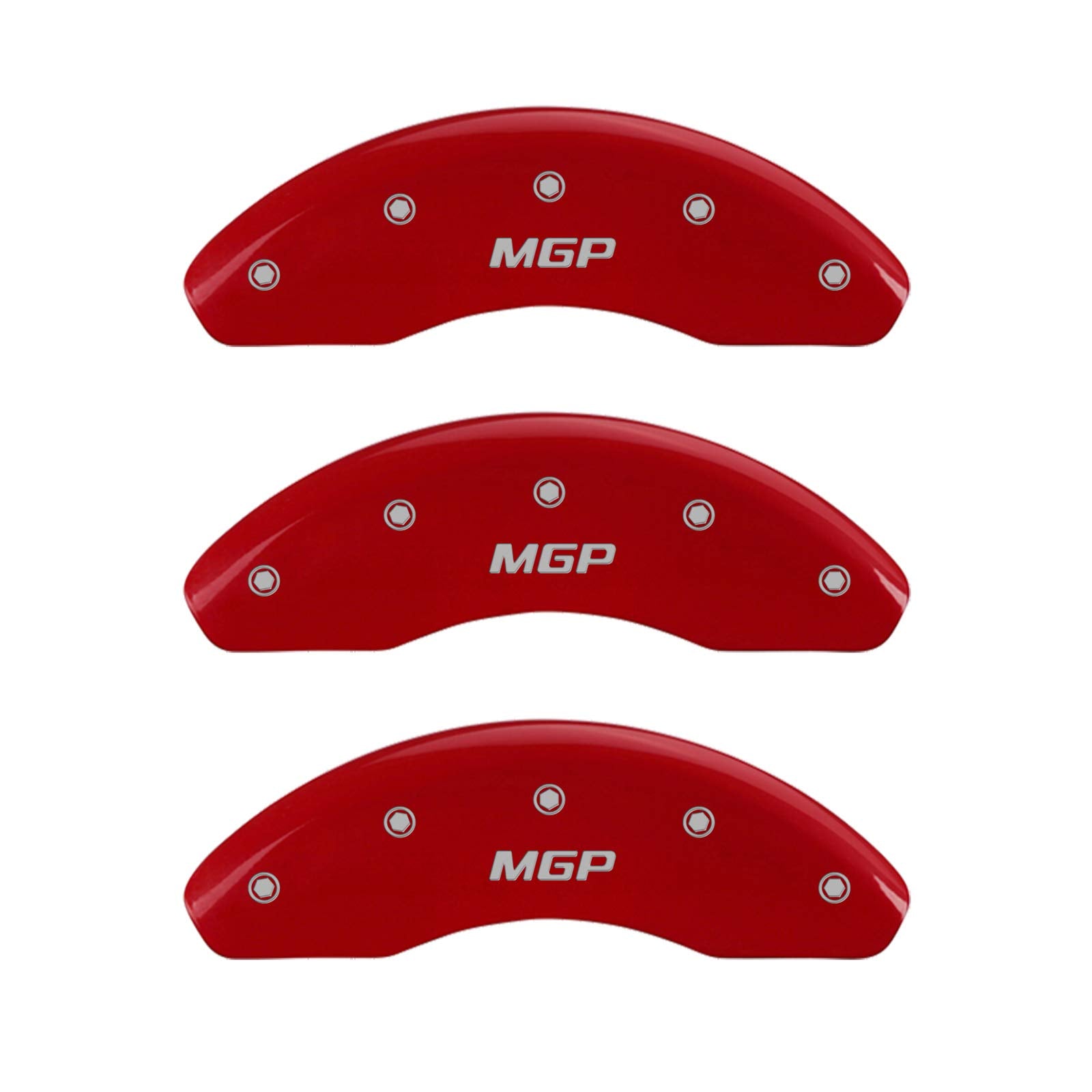 Brake Caliper Covers MGP - 2015-2023 Polaris (57001s) Front and Rear Set - Red MGP Logo