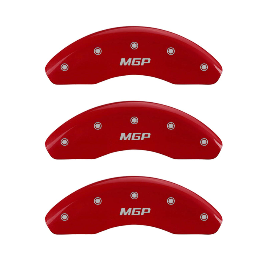 Brake Caliper Covers MGP - 2015-2023 Polaris (57001s) Front and Rear Set - Red MGP Logo