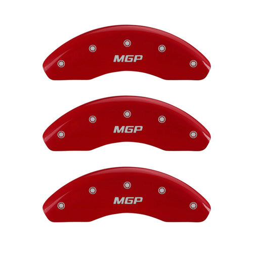 Brake Caliper Covers MGP - 2015-2023 Polaris (57001s) Front and Rear Set - Red MGP Logo