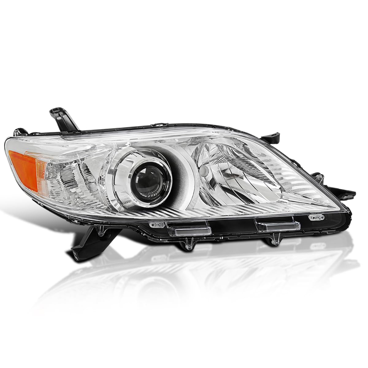 Passenger Side Right Spec-D Tuning Chrome Projector Headlight Compatible with 2011-2020 Toyota Sienna