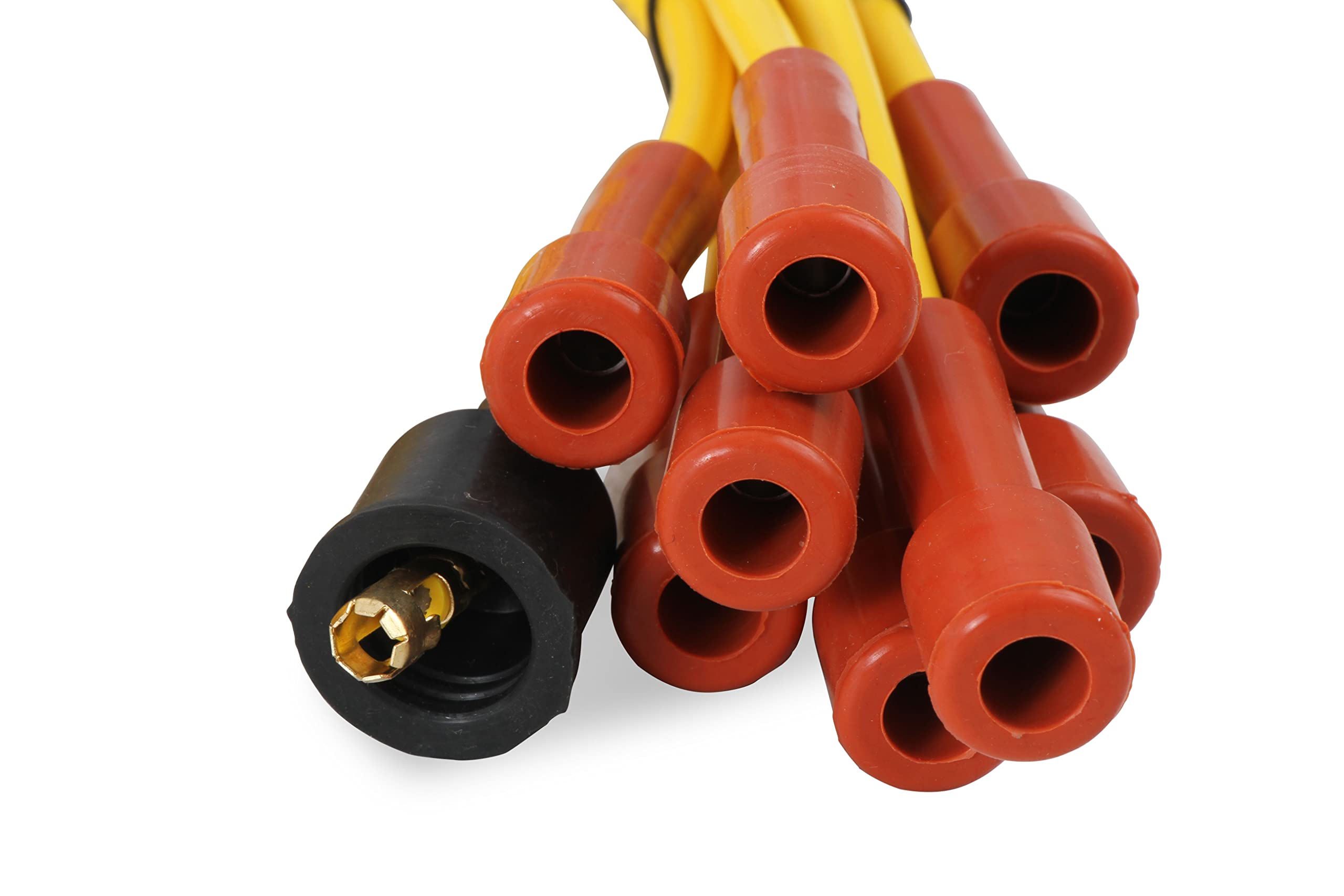 3008 ACCEL Spark Plug Wire Set - 7mm - Super Stock with Copper Core - Universal Straight Boots - Yellow