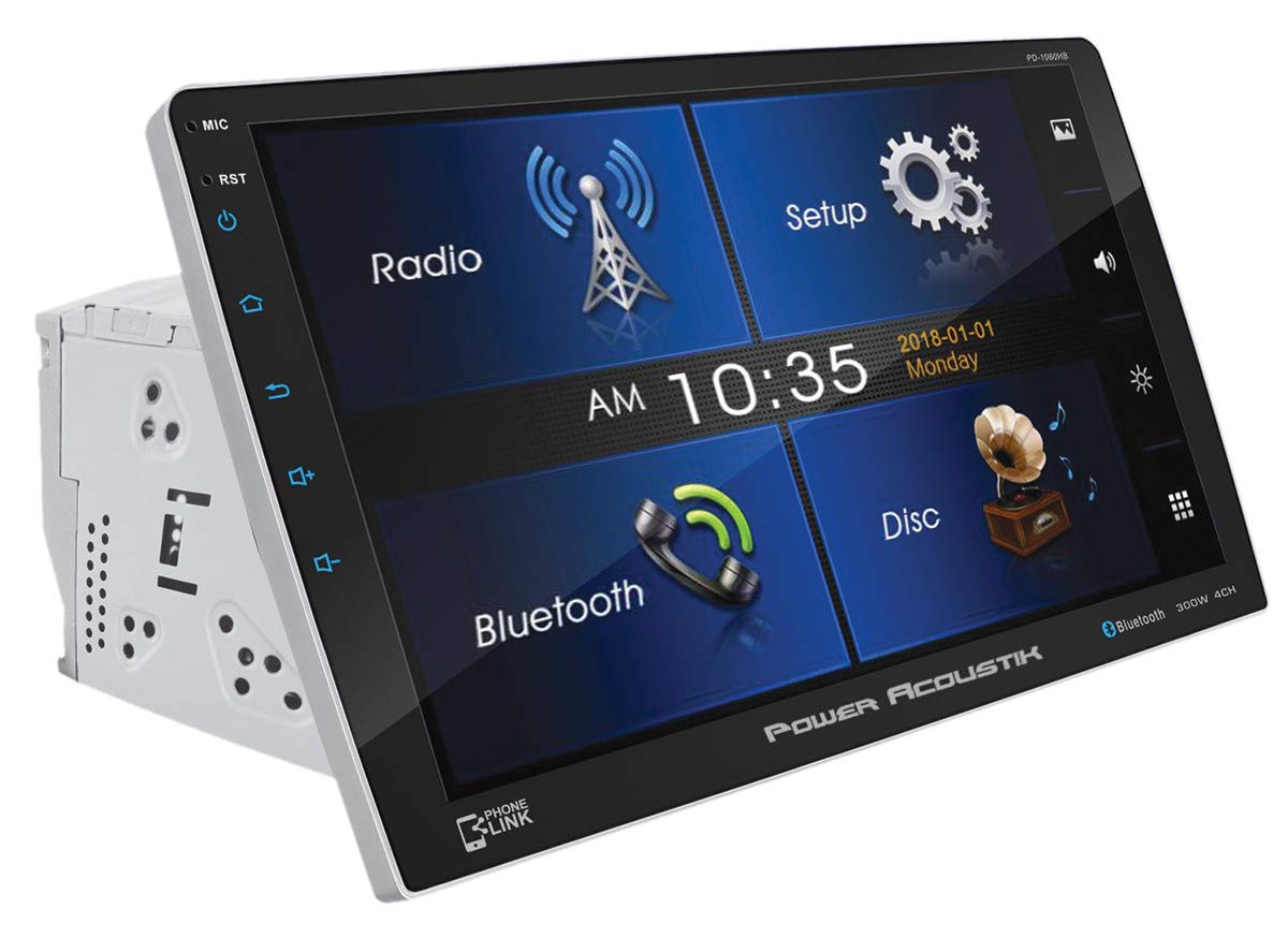 Double DIN Power Acoustik PD-1060HB with 10.6-inch LCD Touchscreen, Swiveling, DVD, CD/MP3 Car Stereo with MHL PhoneLink and Bluetooth