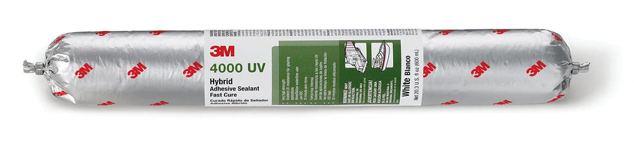 3M Hybrid Adhesive Sealant 4000 UV Fast Cure, 40 Shore A Hardness, 600mL Sausage, White