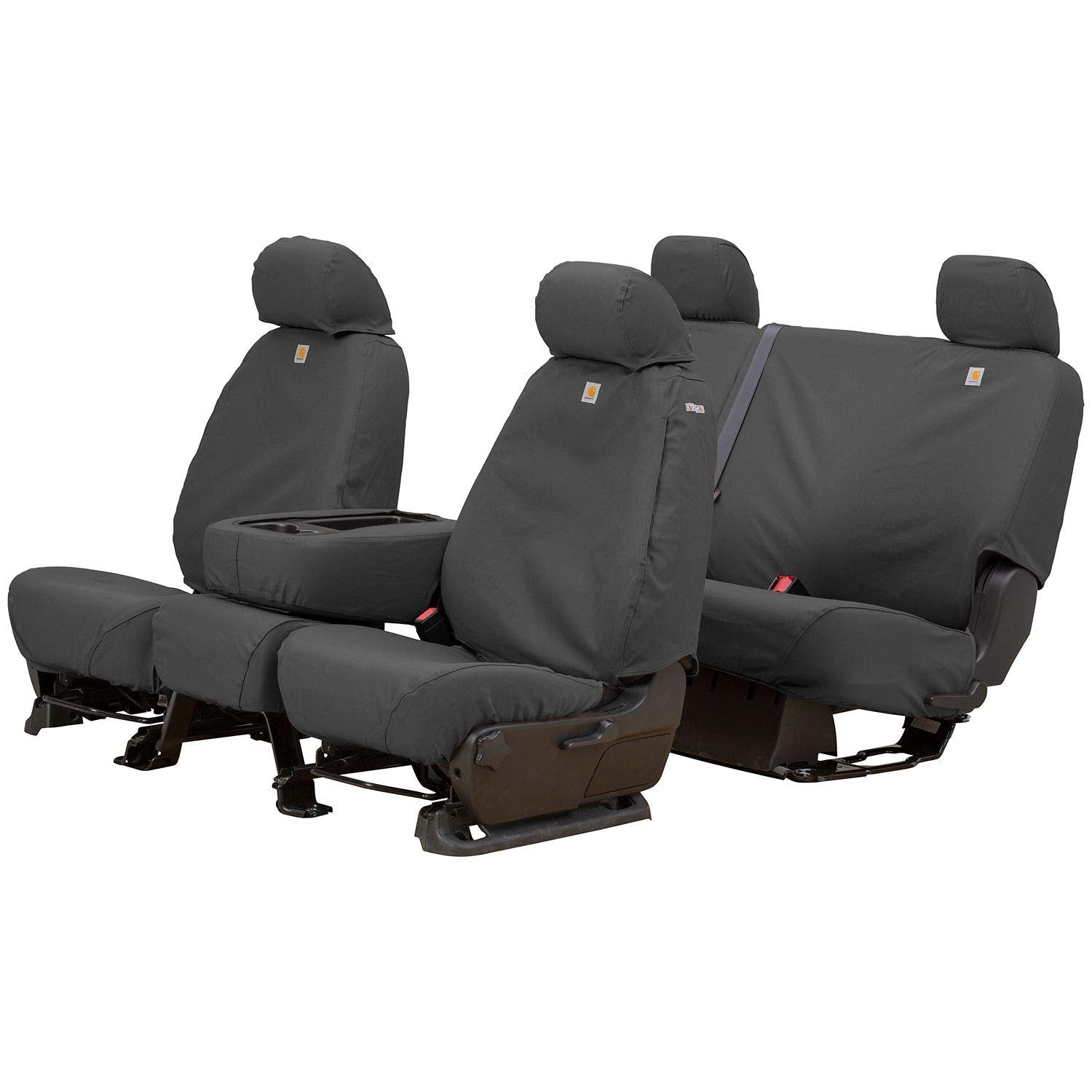 Covercraft Custom Seat Covers Carhartt SeatSaver | Fits 2015-2022 Chevrolet Colorado, 2015-2022 GMC Canyon | 1st Row Bucket Seats, Duck Weave Gravel