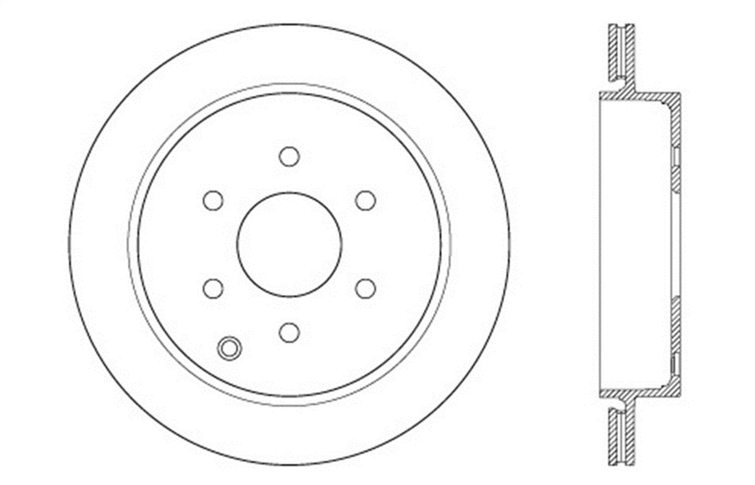 StopTech Sport 128.42113L Cross Drilled Brake Rotor (Rear Left), 1 Pack