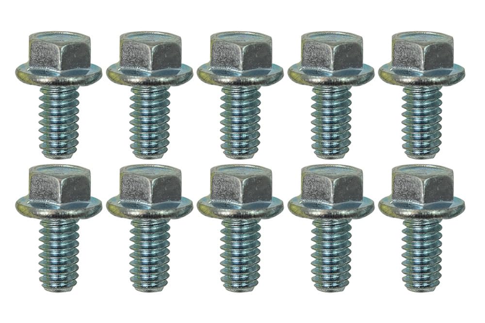 Flange Moroso Hex Head Bolt, 1/4-20 x .500" Length, Pack of 10, Zinc