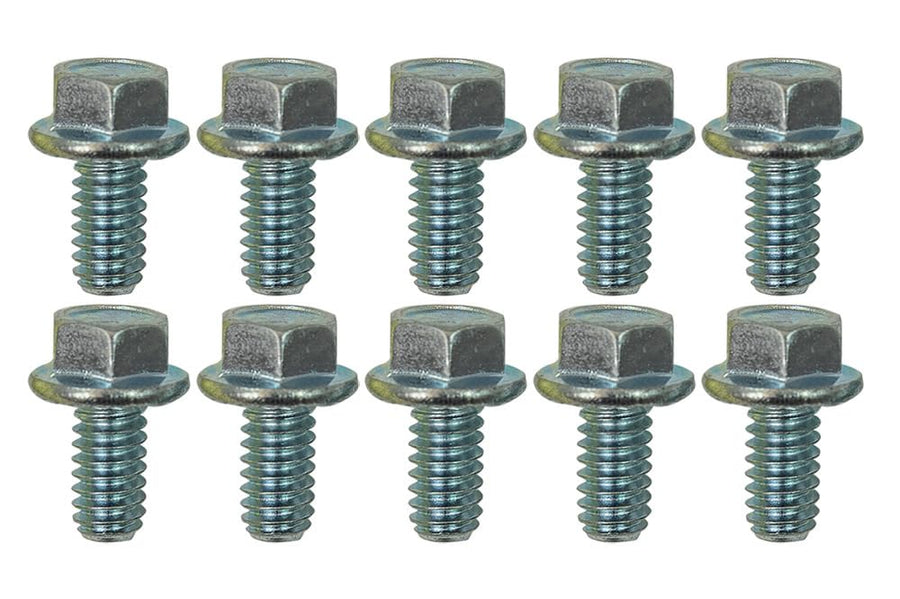 Flange Moroso Hex Head Bolt, 1/4-20 x .500" Length, Pack of 10, Zinc