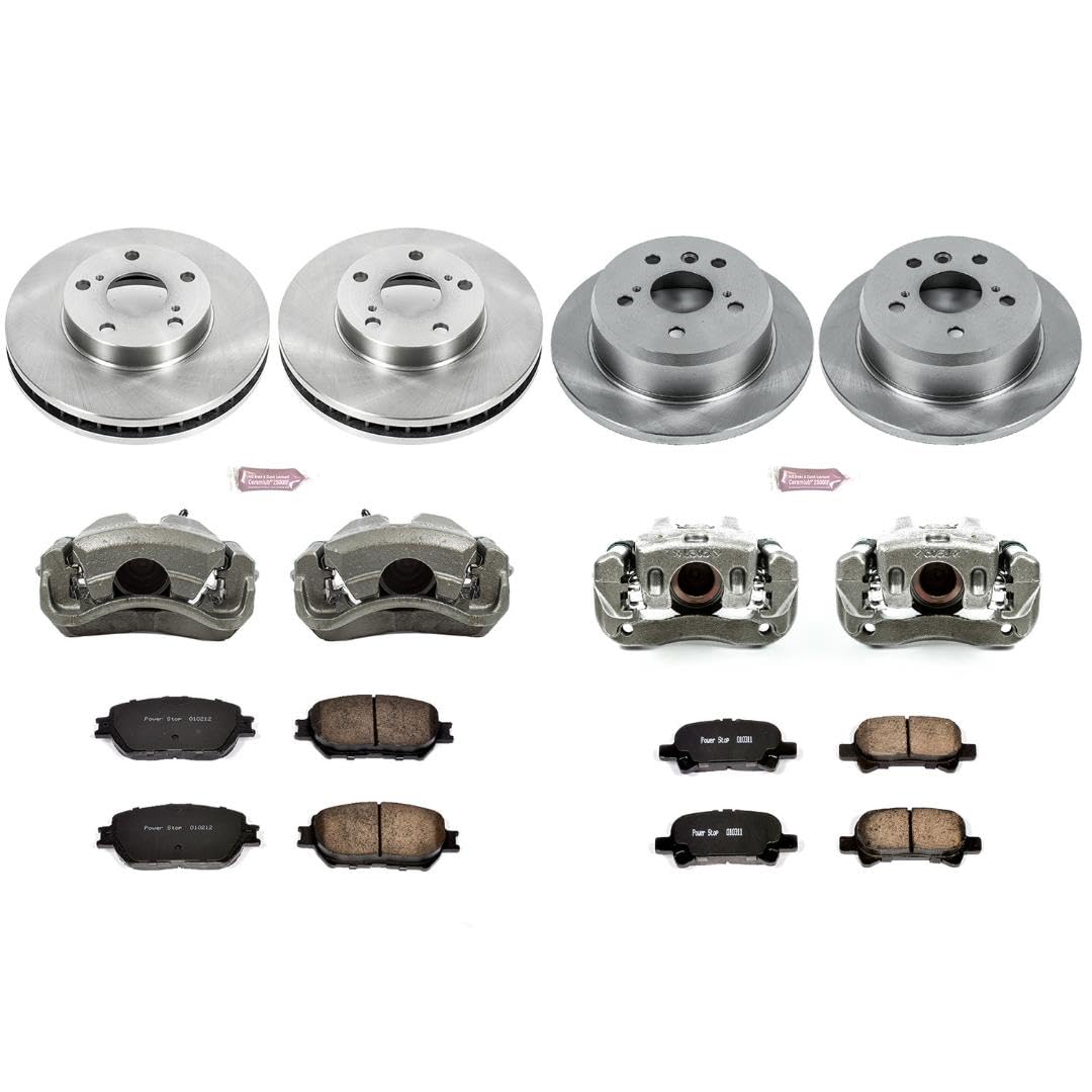 Power Stop KCOE1065 Stock Replacement Brake Kit Front and Rear (with Calipers) For Toyota Camry 2002-2006 [Model Specific]