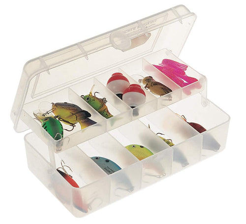 Plano 1 Tray Compact Tackle Box, Premium Tackle Storage, Clear (3510-01), 8 1/4" l x 4 1/4" w x 2 1/2" h