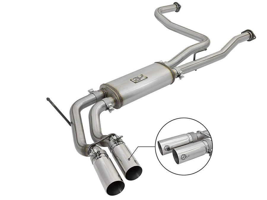 Rebel Series aFe Power 2-1/2" 409 Stainless Steel Cat-Back Exhaust System, 1 Pack