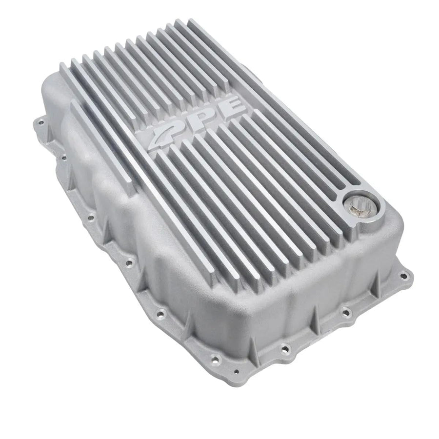 128051110 PPE Deep Heavy Duty Transmission Pan (BRUSHED) Compatible for 2020+ GMC Sierra 1500 or 2020+ Chevy Silverado 3.0L with Allison 10L80 Transmission