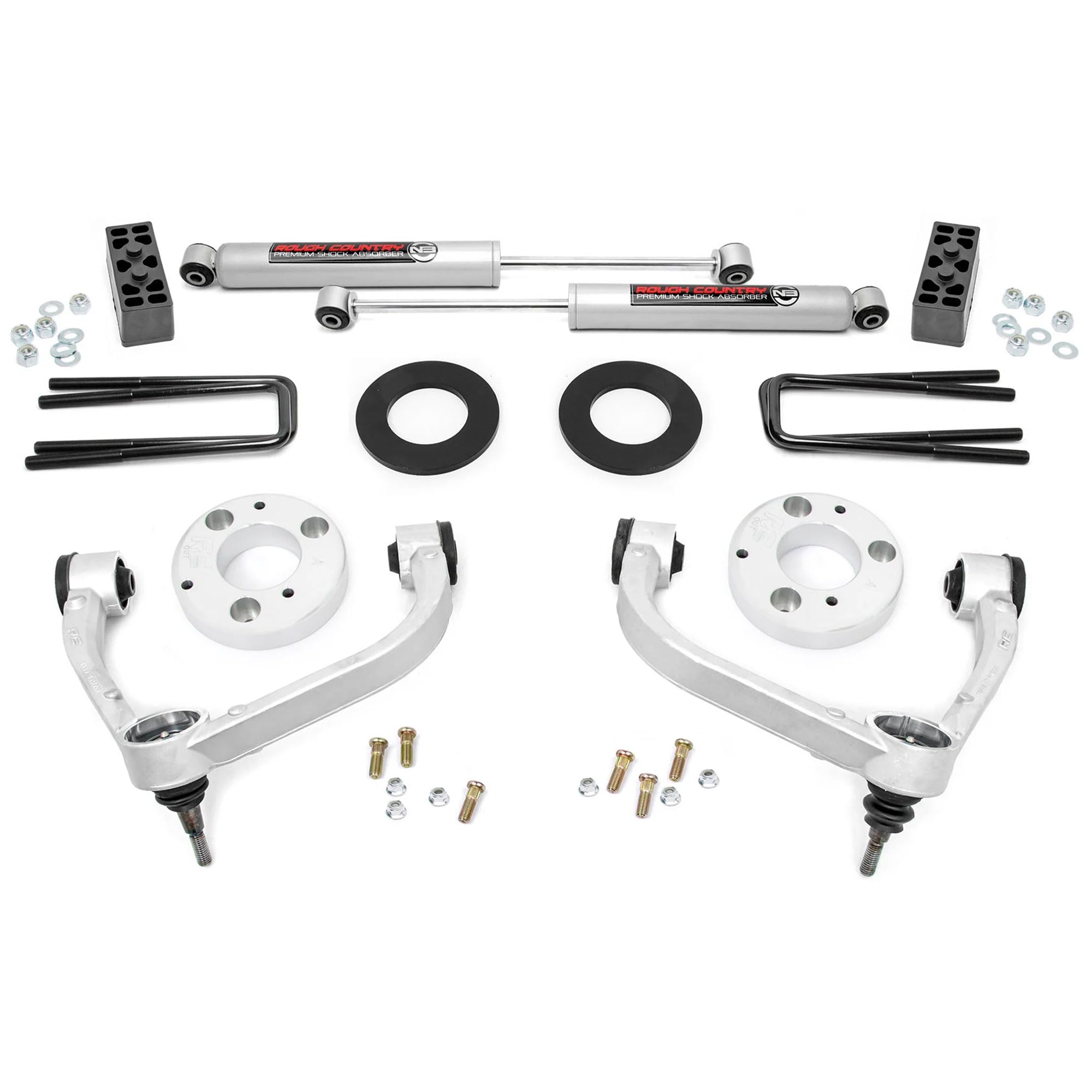 3" Rough Country Bolt-On Lift Kit w/N3 Shocks for 09-13 F-150 4WD - 51013