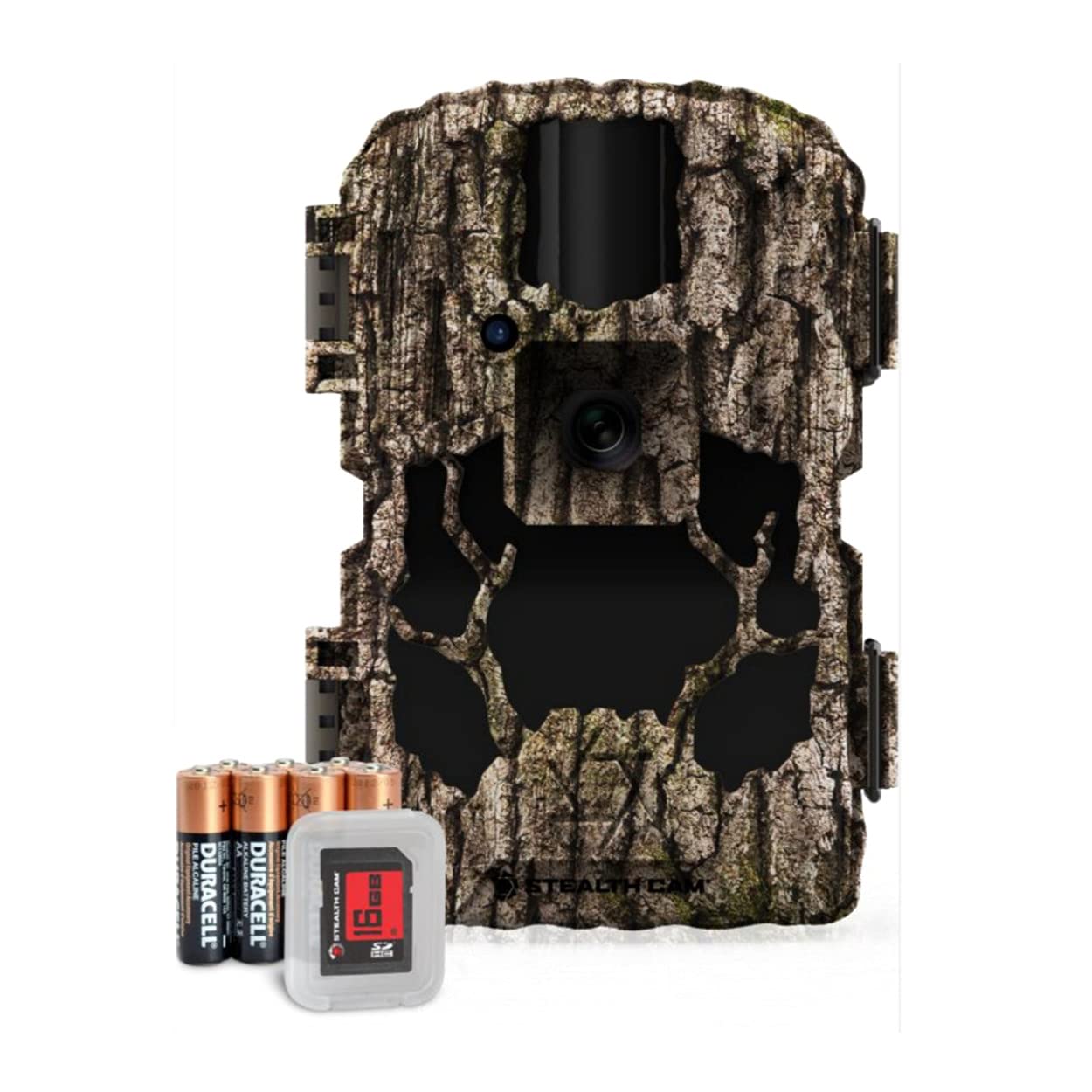 Prevue 26 Stealth CAM Hunting Weatherproof 26 MP & 720P Video Camo Trail Camera with 2.4" Color TFT Screen, 80ft Detection & IR Range - 8 AA Batteries, 16GB SD Card and Nylon Strap Included